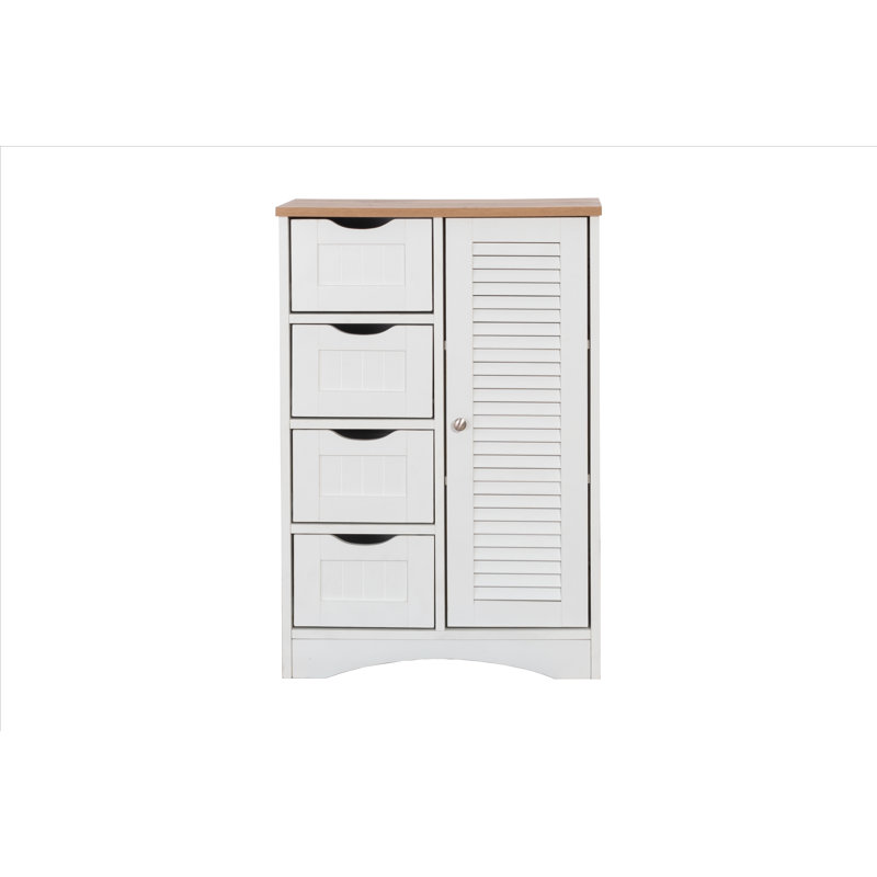 Danna Bathroom Cabinet, White/Oak