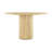 Fluted Natural Wood Round Dining Table