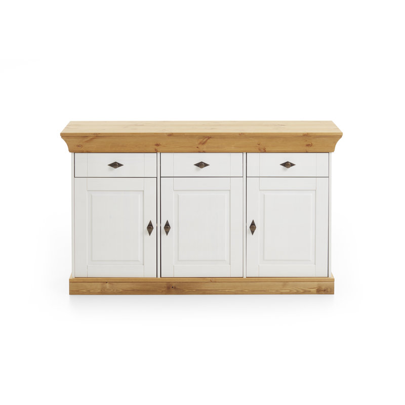 Kelly 143.2cm Sideboard, Stained and varnished white/Brown