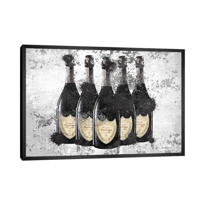 Champagne II by Amanda Greenwood - Painting on Canvas, 66.04 cm H x 45.72 cm W, Black Framed