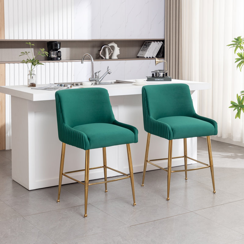 Baudel Zanthia Counter Stool, Green