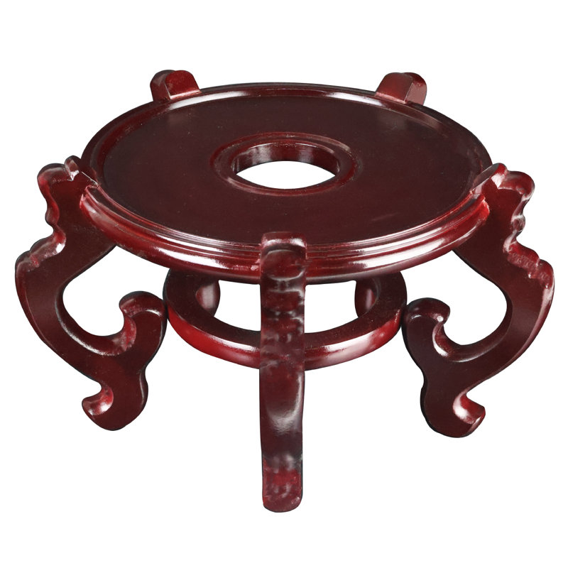 Support à poisson oriental en bois de rose Oriental, L 8,5 po x P 8,5 po x H 7 po, Bois de rose oriental