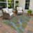 Machine Washable Indoor/Outdoor Chantille ACN2394 Abstract Rug-1123178730
