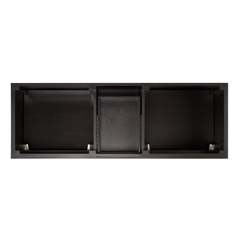 Elmdale 60" Charcoal Black Mahogany Double Vanity Cabinet