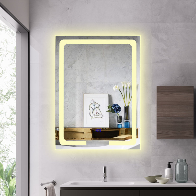 Miroir de salle de bain/meuble-lavabo éclairé Elmas