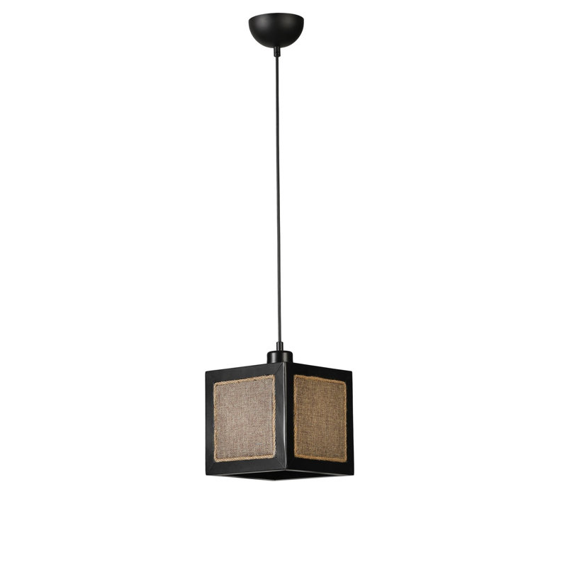 Chandle - Light Pendant, Rattan/Black