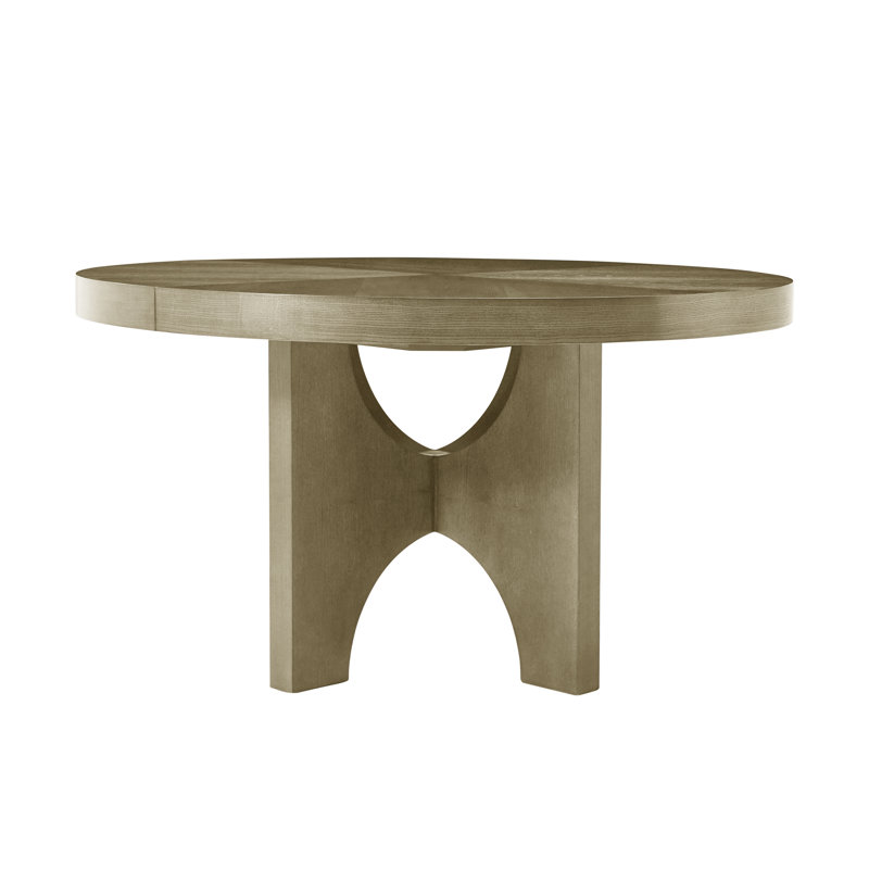 Catalina Round Solid Wood Dining Table, Dune