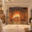 1 Panel Open Iron Fireplace Screen