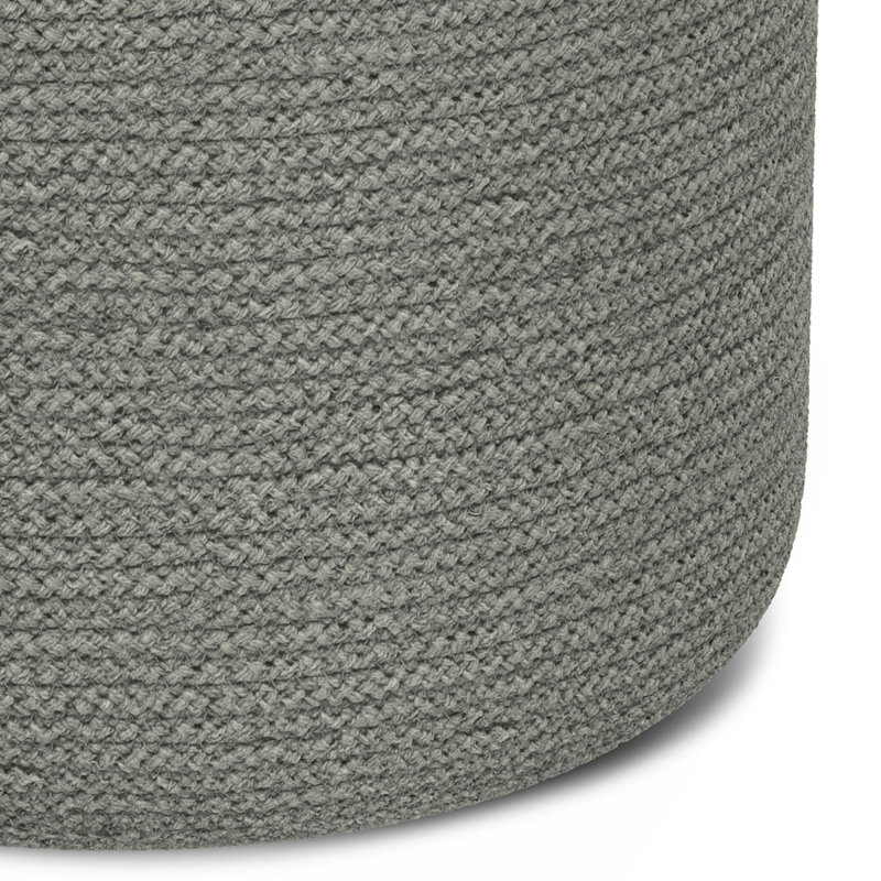 Pouf rond tressé