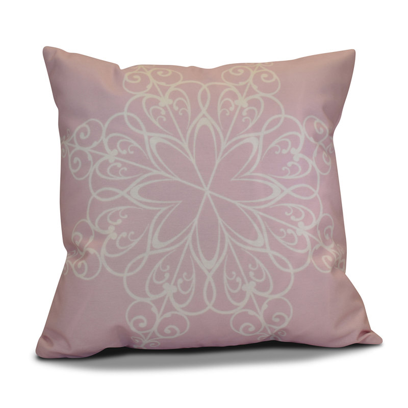 Housse de coussin décoratif de fêtes et insertion, 16 po x 16 po, Rose clair