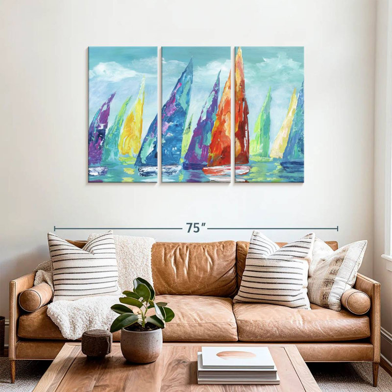 Mehar Fine Day Sailing II, 36" H x 57" W