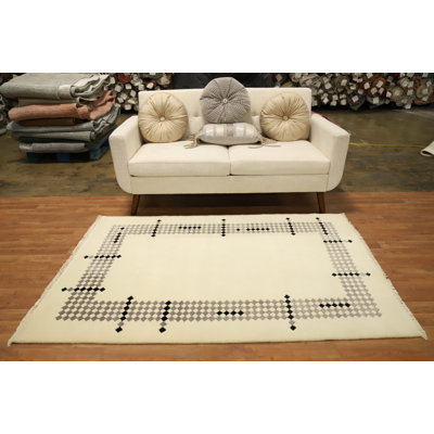 Tapis népalais géométrique moderne 4 x 6