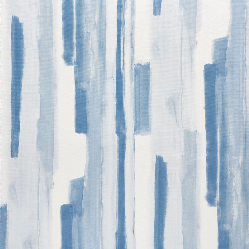 Tissu aquarelle Schumacher x Miles Redd, Bleu
