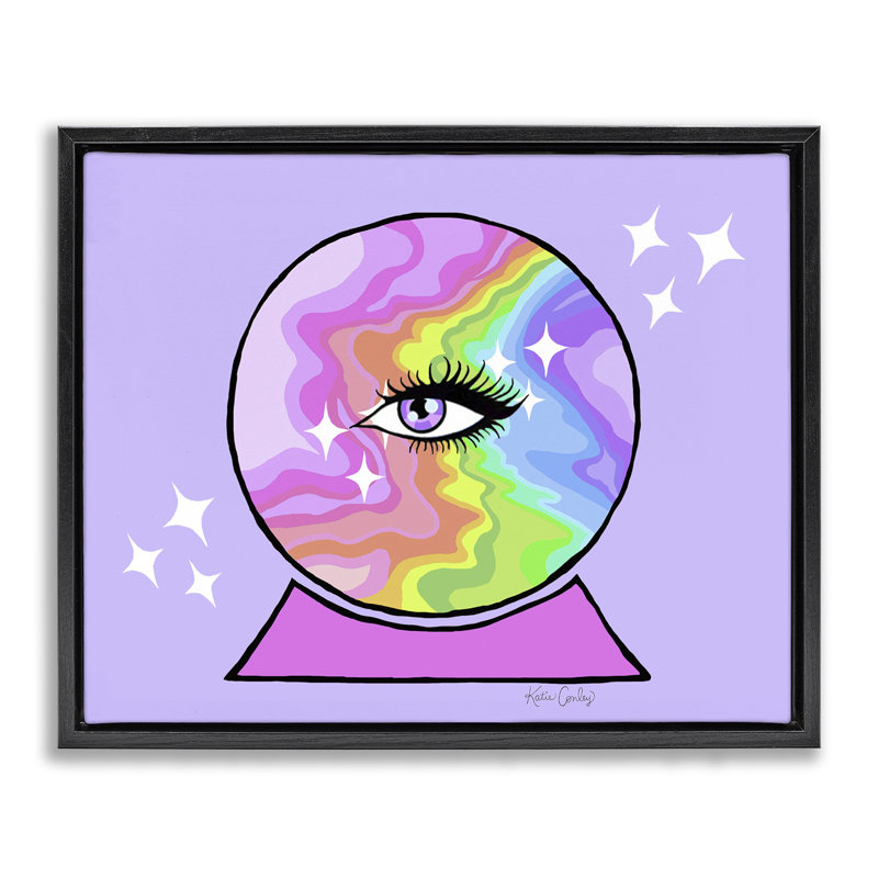 Cadre flottant Mystical Crystal Eye, conception de Katie Conley, Cadre flottant noir de jais, H 17 po x l 21 po