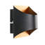1-Light Black Ceramic Flush Mounted Sconce