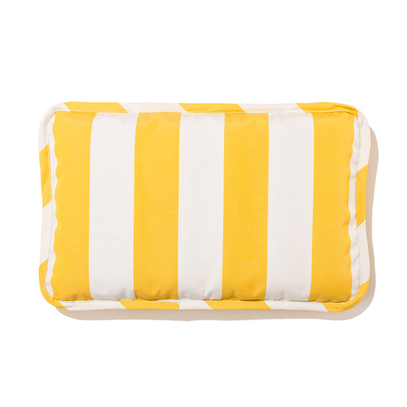 Coussin de plage gonflable, Jaune / Blanc
