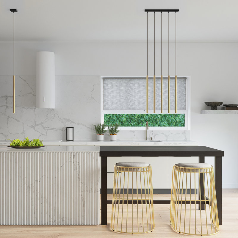 Pastelo 5 - Light Kitchen Island Pendant, Black/Polished gold