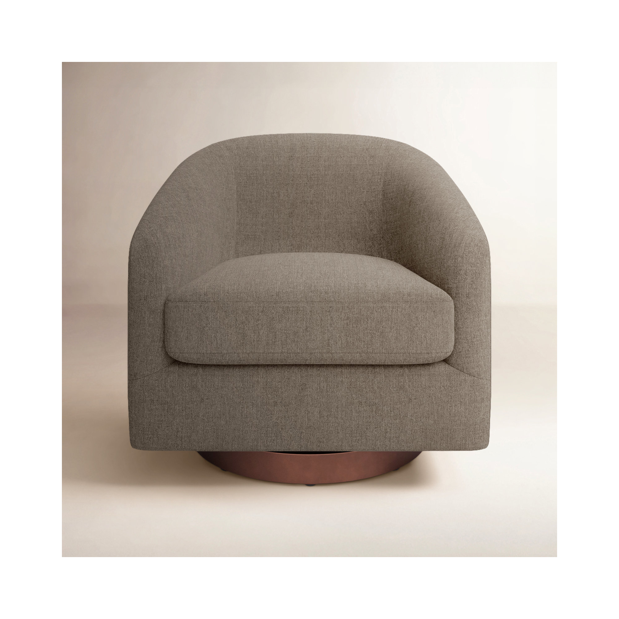 Bennett Upholstered Swivel Barrel Chair, Flanigan Slate