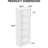 5-Tier Bookshelves Storage Cabinet White-651877705