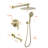 Wall Mounted Tub Shower System With Handheld Shower Single Handle Shower Faucet Set 12 Inch Brass Shower Trim Kit With Rough-In Valve-116833778