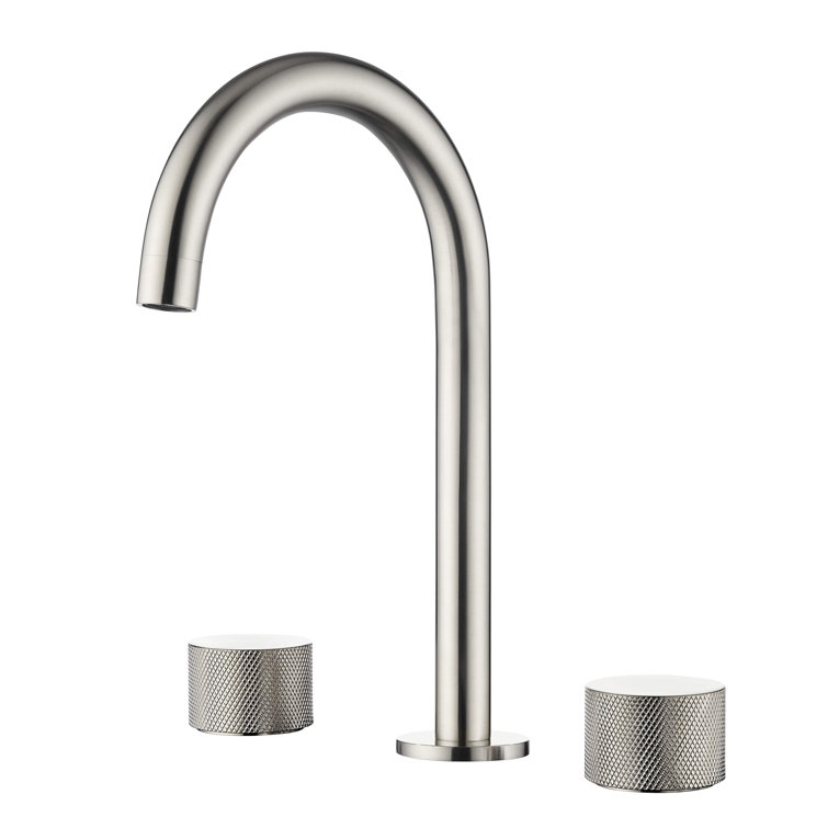 Circular X 2-handle 8" Widespread Bathroom Faucet with Pop Up Drain