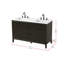 Meuble-lavabo double 54 po en chêne chocolat-2047844643