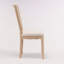 Chaise de salle à manger style français à structure carrée en bois massif avec dossier en rotin, ensemble de 2