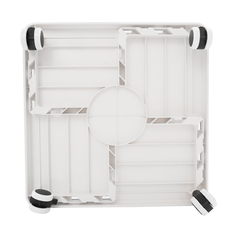 2-Tier 360°Display Bookshelf With Wheels