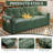 3-in-1 Convertible Modular Sofa Bed with USB Port & Side Storage, Green Corduroy Multi-Functional Loveseat for Living Room-328045282