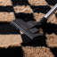 Tapis à carreaux noir et chameau pour l'intérieur, adapté aux salons, aux chambres et aux chambres d'enfants.-2030541885-2030541856