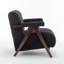 Fauteuil Dormon rembourré avec pieds en bois massif-1398806988