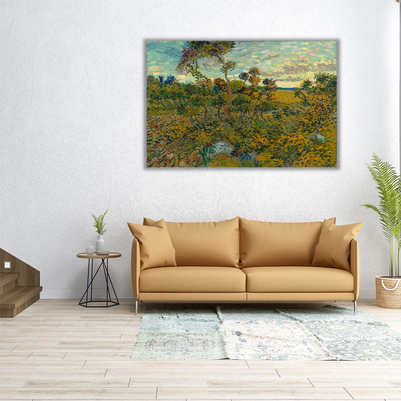 «Sunset at Montmajour 1888», reproduction d'art sur toile, H 32 po x l 48 po