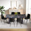 Ensemble de salle à manger luxueux en marbre noir - MDF élégant, moderne, parfait pour la salle à manger et le travail