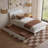 Phoenix Wood Platform Bed with Trundle-891028862-891028861