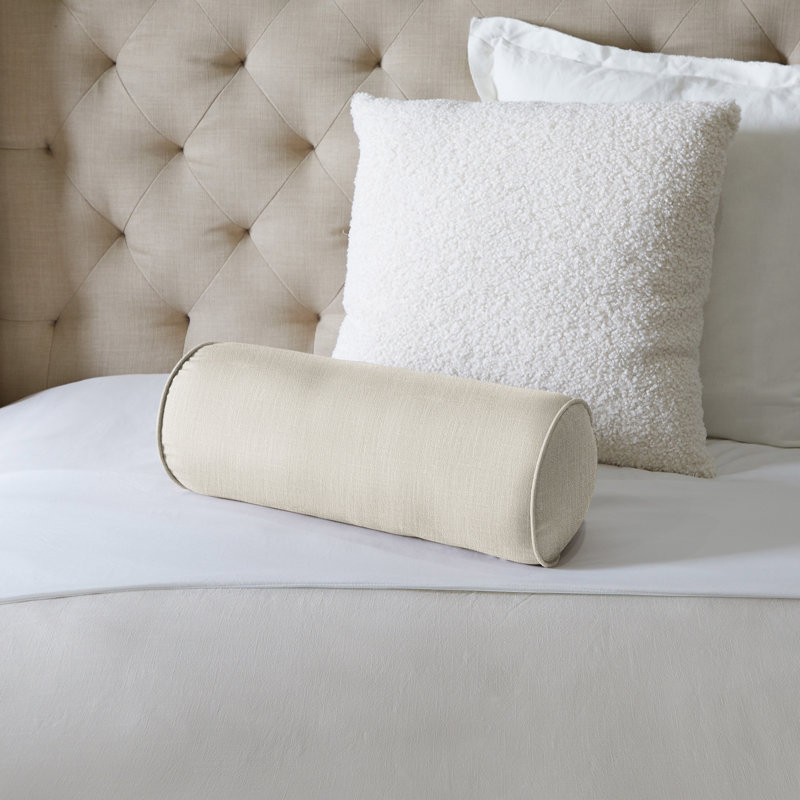  Housse et insert de coussin en polyester pour l'intérieur et l'extérieur, H 8 po x l 20 po, Beige