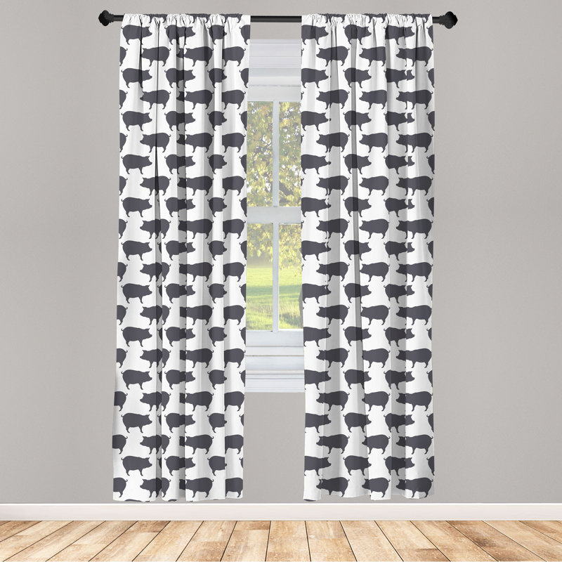 Semi-Sheer Rod Pocket Curtain Panels, 28" x 95"