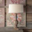 31.5" Resin Table Lamp With Oat Shade