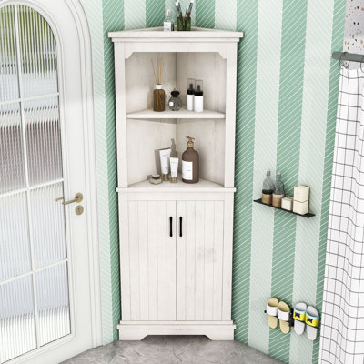 Grande armoire d'angle avec portes