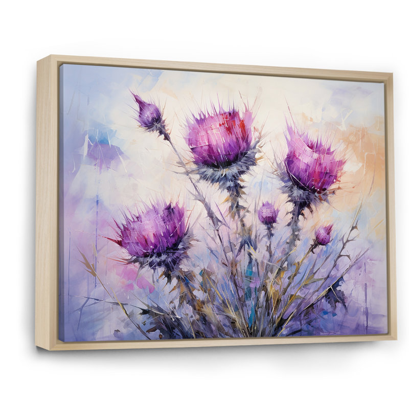 Thistles royal royal, Cadre naturel flottant, H 12 po x l 20 po