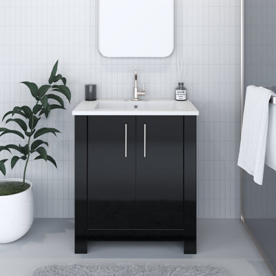 Austin 30'' Single Bathroom Vanity with Resin Top