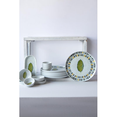 Ensemble de petit-déjeuner 14 pièces 100% porcelaine 14 feuilles