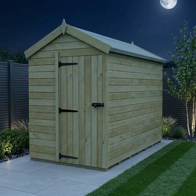 Total Sheds 5ft x 9ft Apex Garden Shed - Single Door - No Windows - Pressure Treated Timber - UK Manufactured