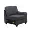 Canapé modulaire et repose-pieds en L 125 po tissé gris foncé 125 po