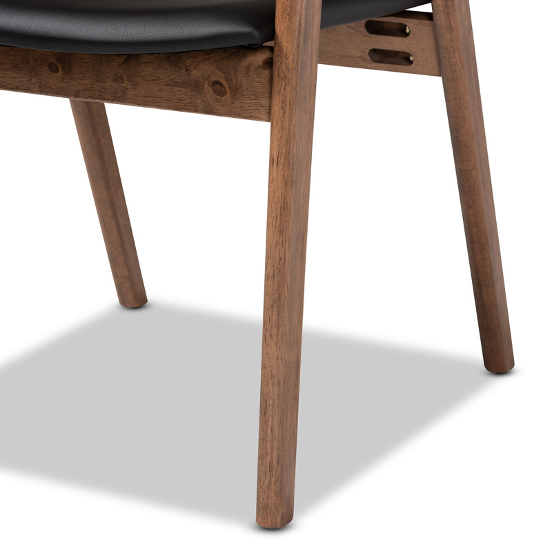 Chaise avec accoudoirs Hohl, Noir