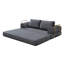Canapé-lit convertible, canapé-lit pliant en velours côtelé, matelas de lit futon avec oreillers, canapé désossé pour le salon, gris-129381560