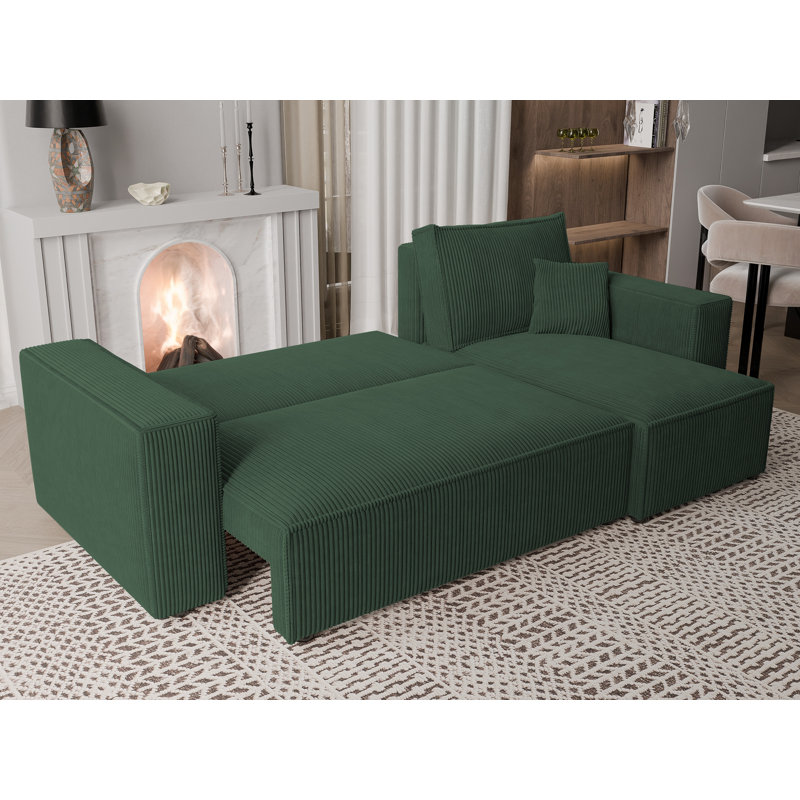 Sahur 4 Seater Sofa Bed, Dark Green