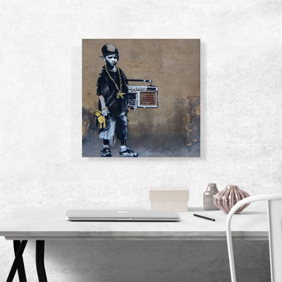 «Bboy» par Banksy, impression sur toile tendue