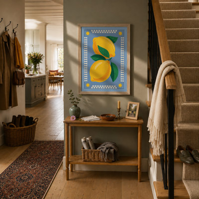 Bright Lemons Boho - Framed Print