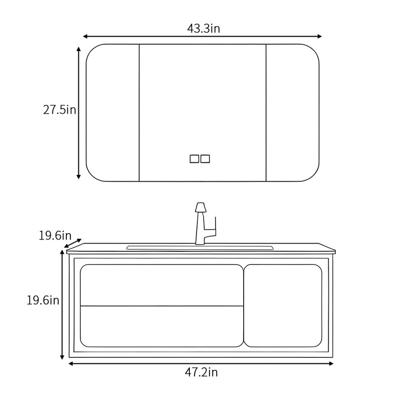 Armoire de salle de bain légère de luxe de style crème