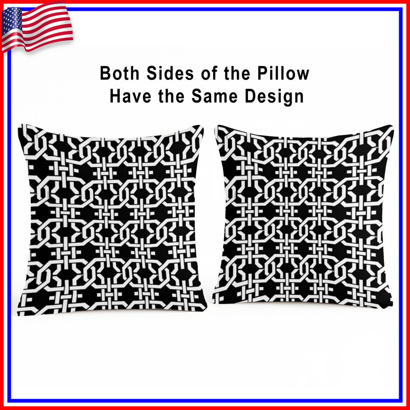 Coussins décoratifs à motif géométrique imbriqués, 20 x 20 inches